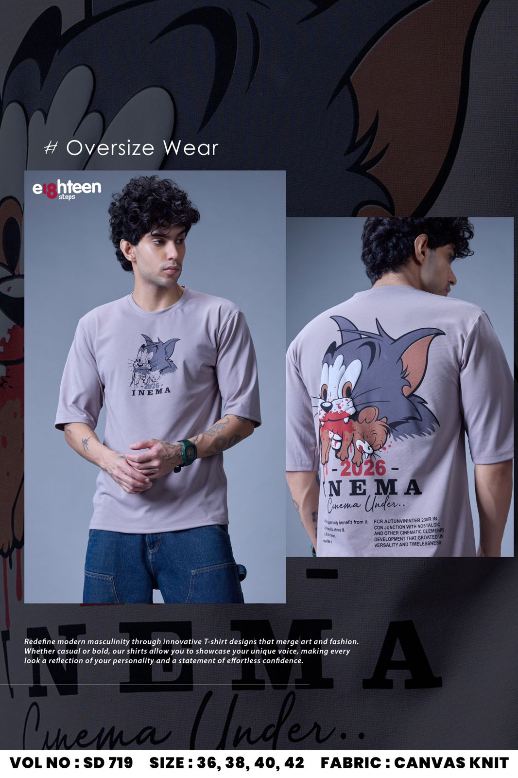 Sd 719 Oversized Eighteen Steps Knit Mens Tshirts Wholesaler Ahmedabad
