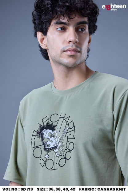 Sd 719 Oversized Eighteen Steps Knit Mens Tshirts Wholesaler Ahmedabad