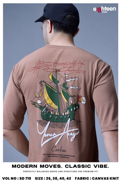 Sd 719 Oversized Eighteen Steps Knit Mens Tshirts Wholesaler Ahmedabad