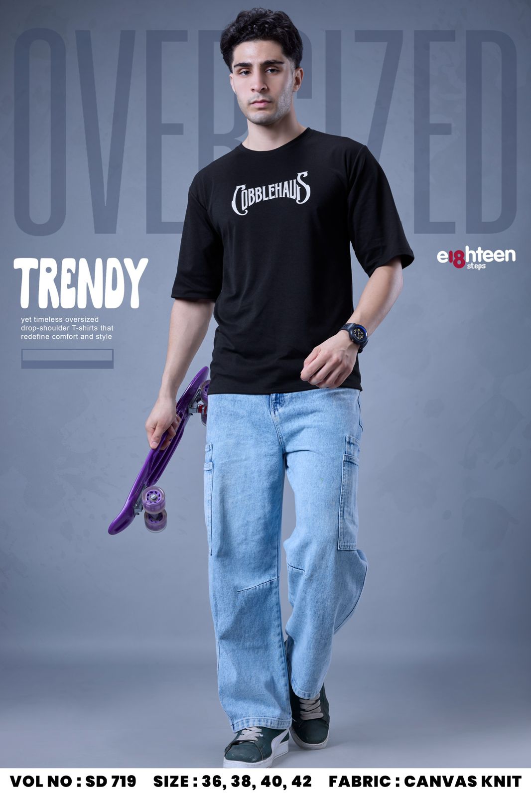 Sd 719 Oversized Eighteen Steps Knit Mens Tshirts Wholesaler Ahmedabad