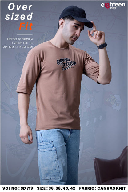 Sd 719 Oversized Eighteen Steps Knit Mens Tshirts Wholesaler Ahmedabad