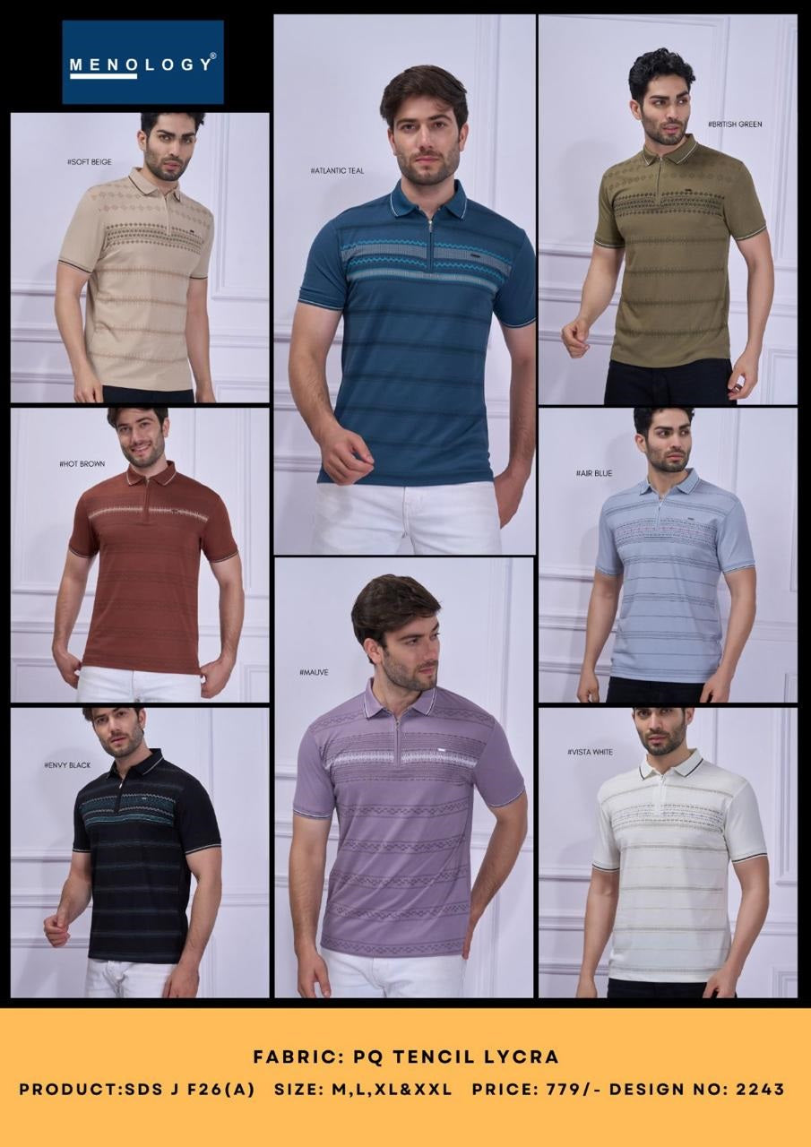 Sds J F26 A Design 2243 Menology Tencil Lycra Mens Tshirts Manufacturer Gujarat