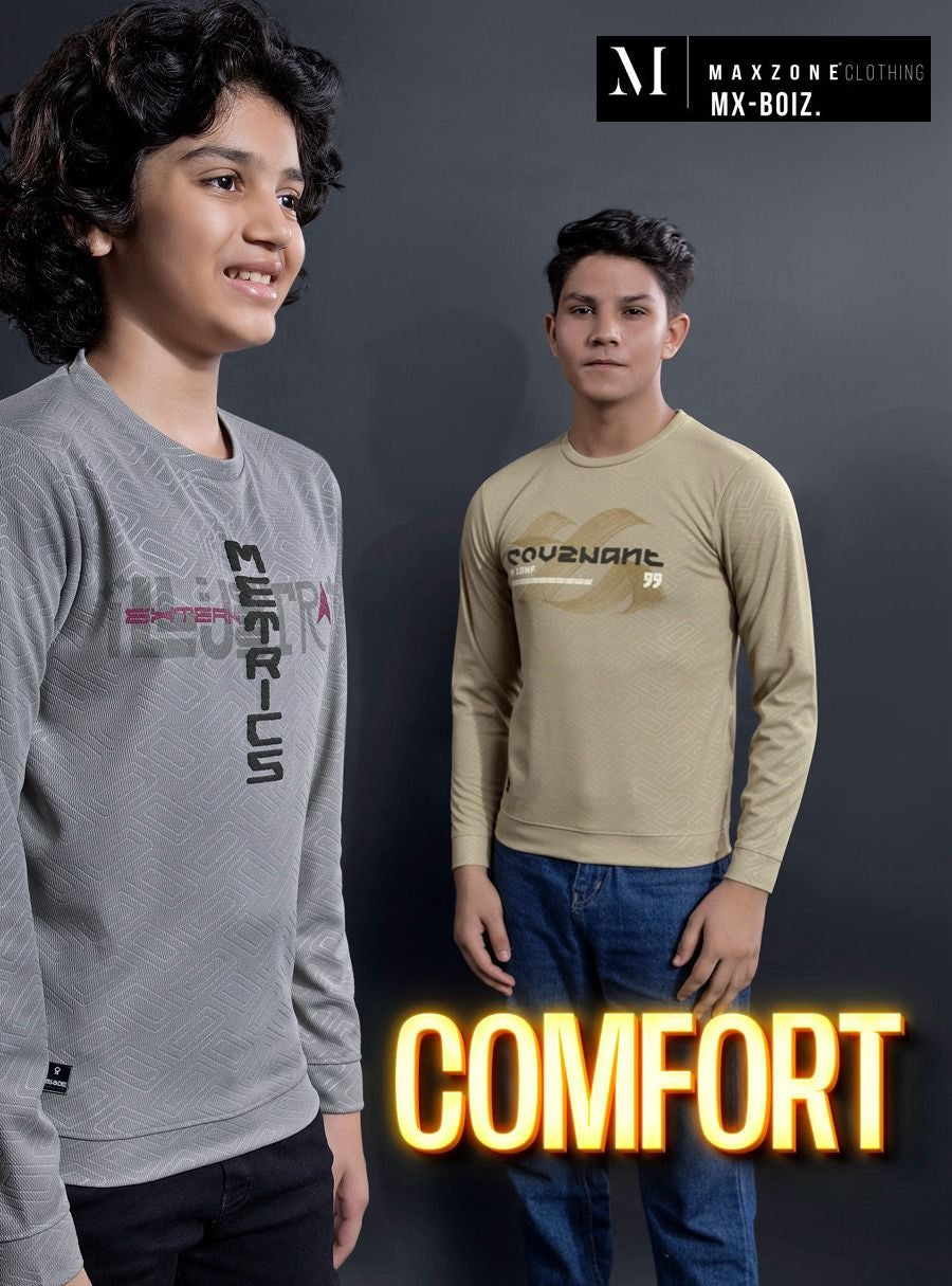 Sds J F 12 A Maxzone Clothing Jacquard Boys Tshirt Exporter Ahmedabad