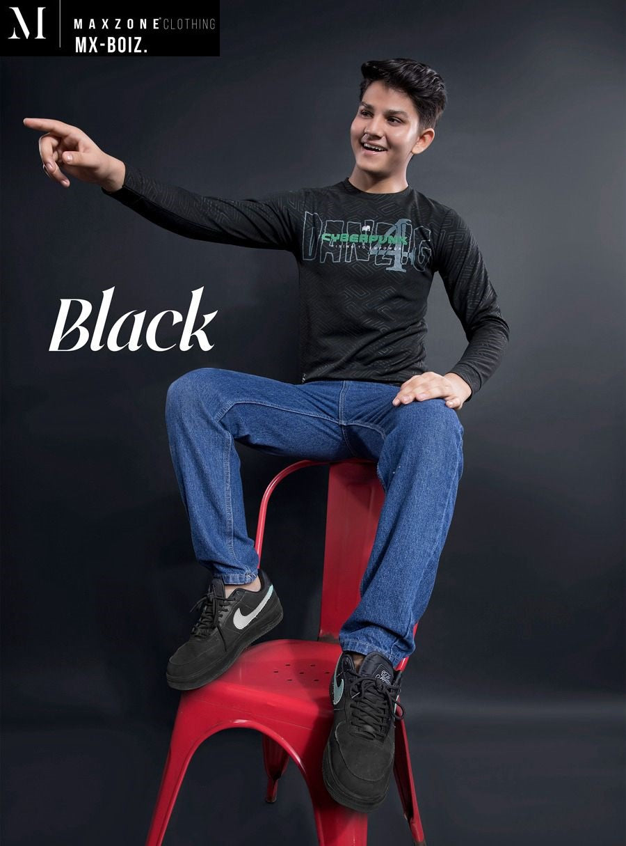 Sds J F 12 A Maxzone Clothing Jacquard Boys Tshirt Exporter Ahmedabad