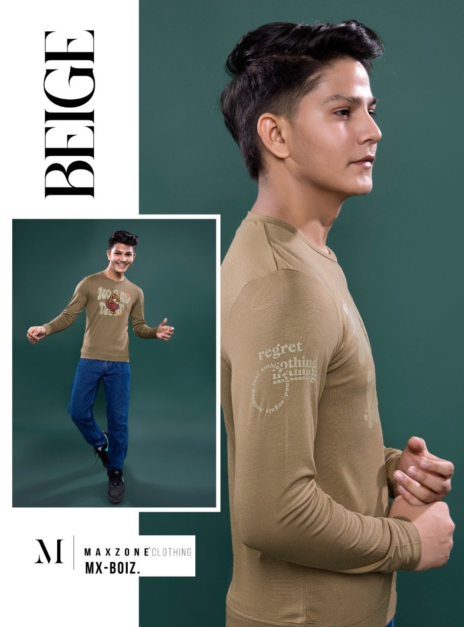 Sds J F 3 Dno 1853 Maxzone Clothing Tencil Lycra Boys Tshirt Supplier Ahmedabad