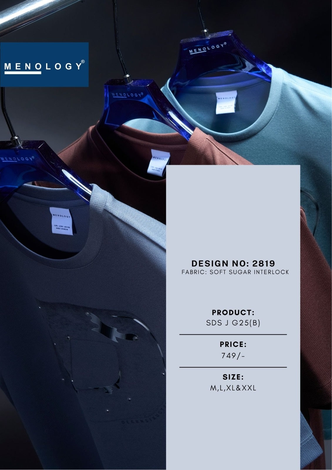 Sds J G25 B 2819 Interlock Menology Mens Tshirts Supplier