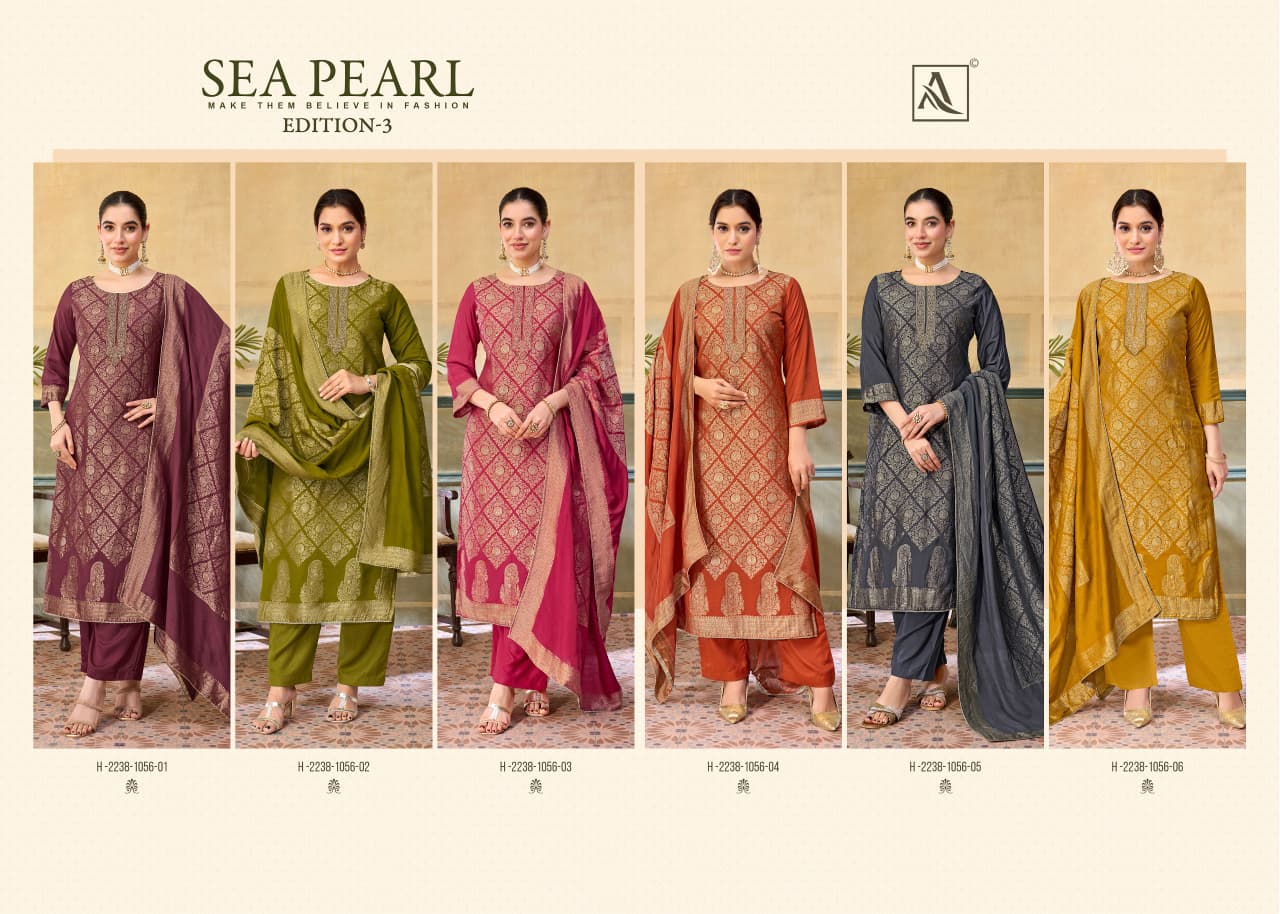 Sea Pearl Edition 3 Alok Viscose Muslin Karachi Salwar Suits Wholesaler