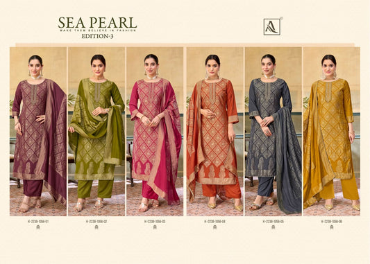 Sea Pearl Edition 3 Alok Viscose Muslin Karachi Salwar Suits Wholesaler