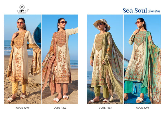 Sea Soul Rupali Viscose Muslin Karachi Salwar Suits Wholesale Rate