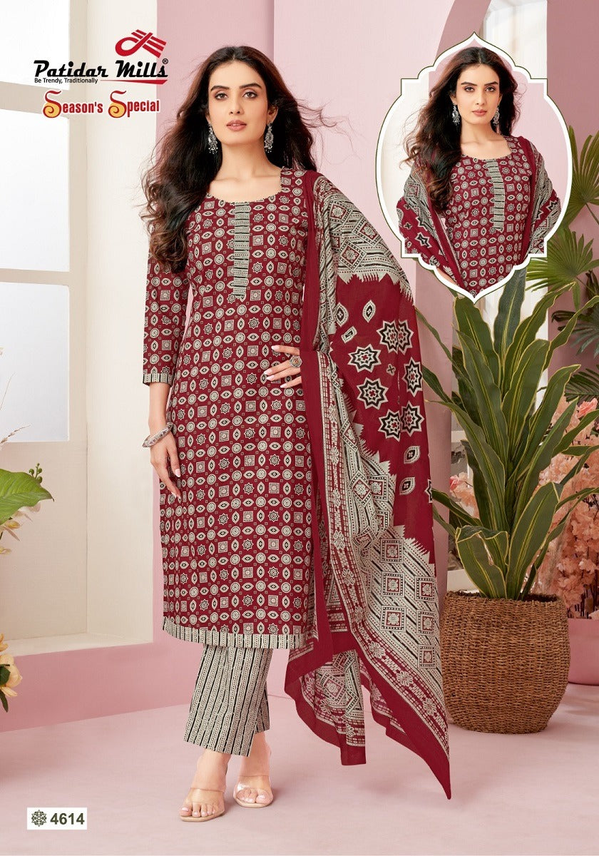 Season Special Vol 46 Patidar Mills Cotton Dress Material Exporter Ahmedabad