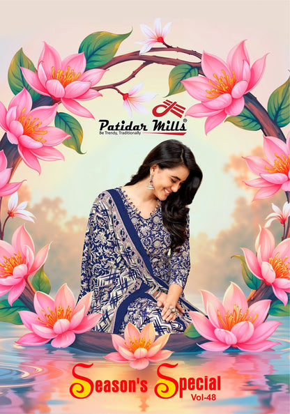 Seasons Special Vol 48 Patidar Mills Cotton Dress Material Manufacturer Gujarat