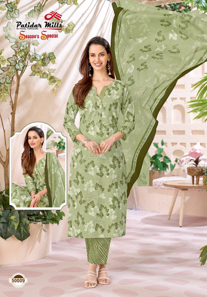 Seasons Special Vol 50 Patidar Mills Cotton Dress Material Wholesale Rate