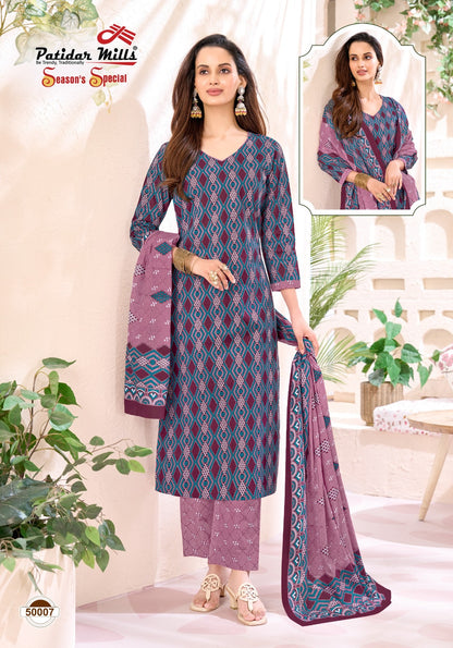 Seasons Special Vol 50 Patidar Mills Cotton Dress Material Wholesale Rate