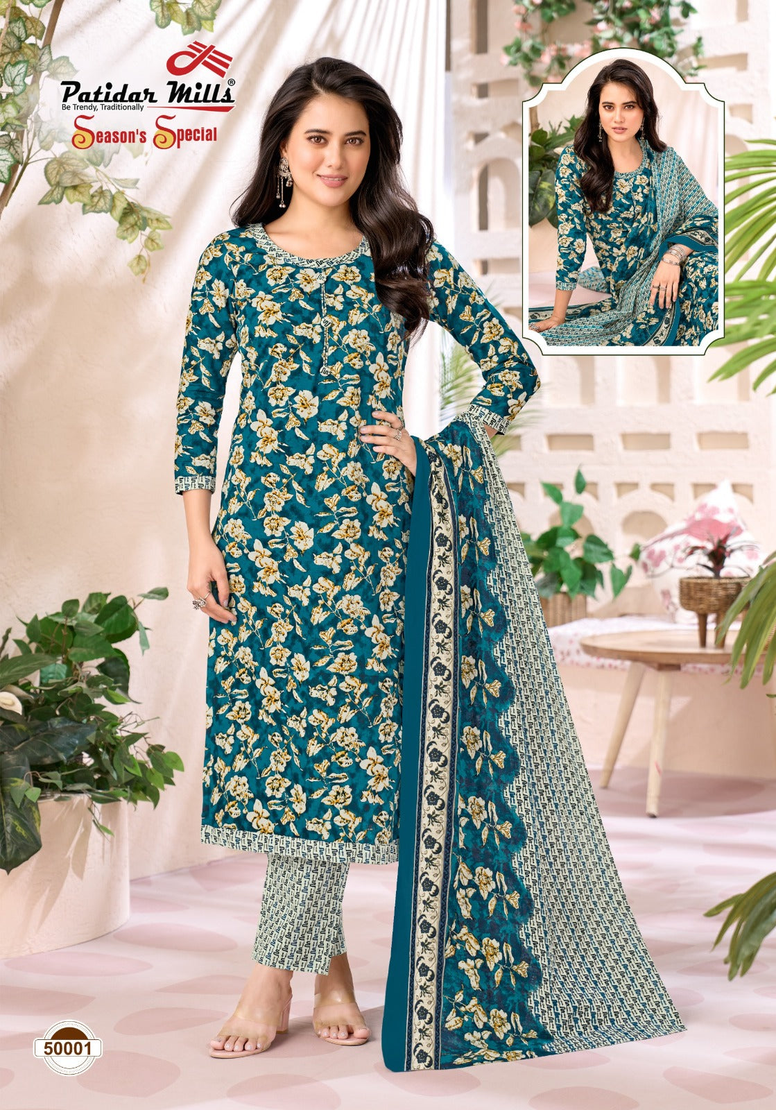 Seasons Special Vol 50 Patidar Mills Cotton Dress Material Wholesale Rate