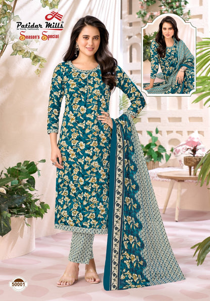 Seasons Special Vol 50 Patidar Mills Cotton Dress Material Wholesale Rate