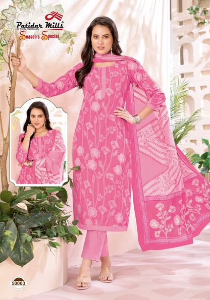 Seasons Special Vol 50 Patidar Mills Cotton Dress Material Wholesale Rate