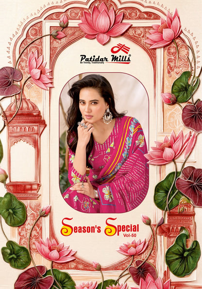 Seasons Special Vol 50 Patidar Mills Cotton Dress Material Wholesale Rate