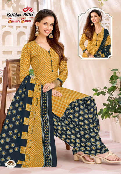 Seasons Special Vol 50 Patidar Mills Cotton Dress Material Wholesale Rate
