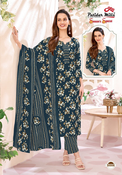Seasons Special Vol 50 Patidar Mills Cotton Dress Material Wholesale Rate