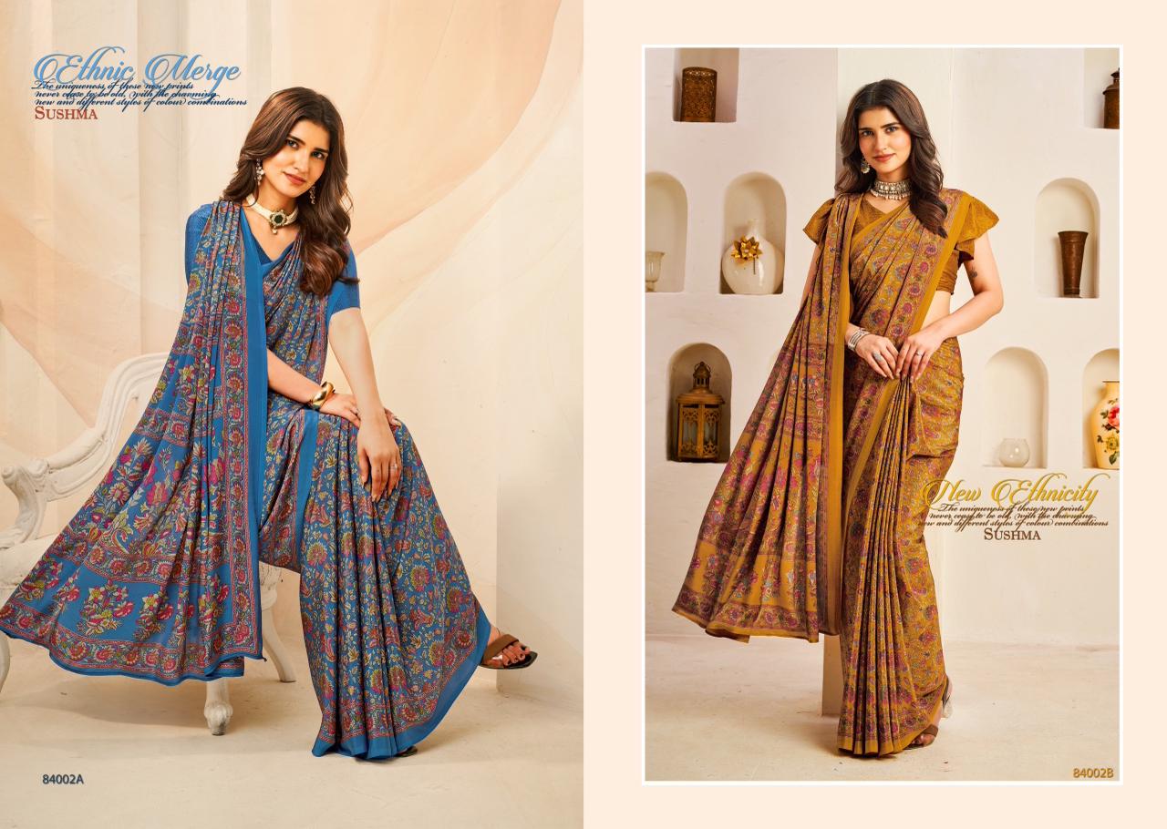 Seasons Sushma Crape Sarees Wholesale Price