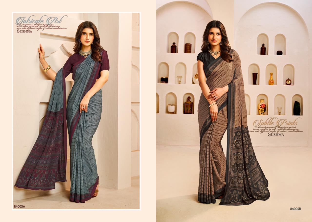 Seasons Sushma Crape Sarees Wholesale Price
