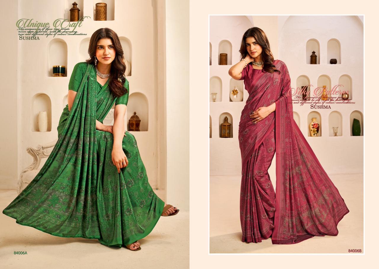 Seasons Sushma Crape Sarees Wholesale Price
