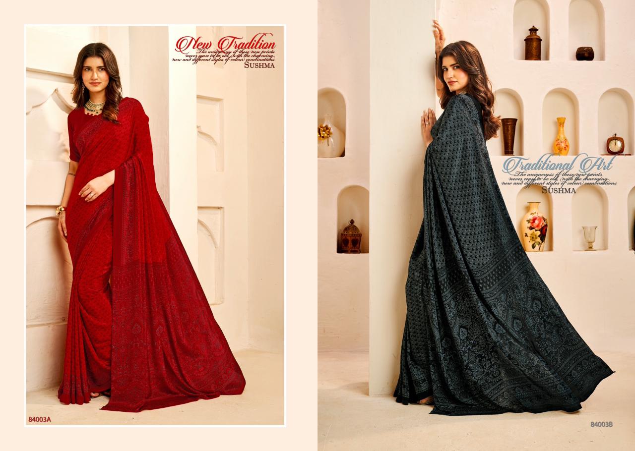 Seasons Sushma Crape Sarees Wholesale Price