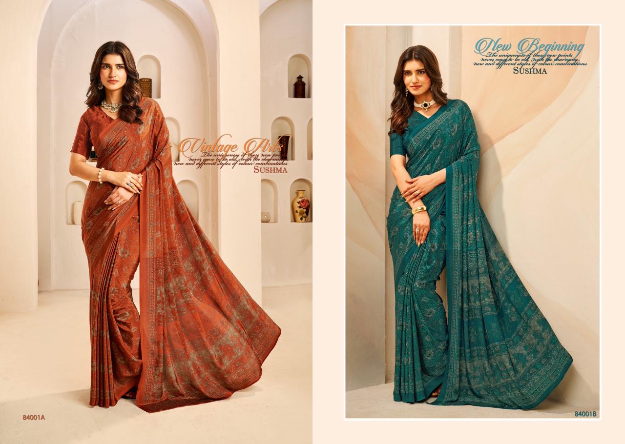 Seasons Sushma Crape Sarees Wholesale Price