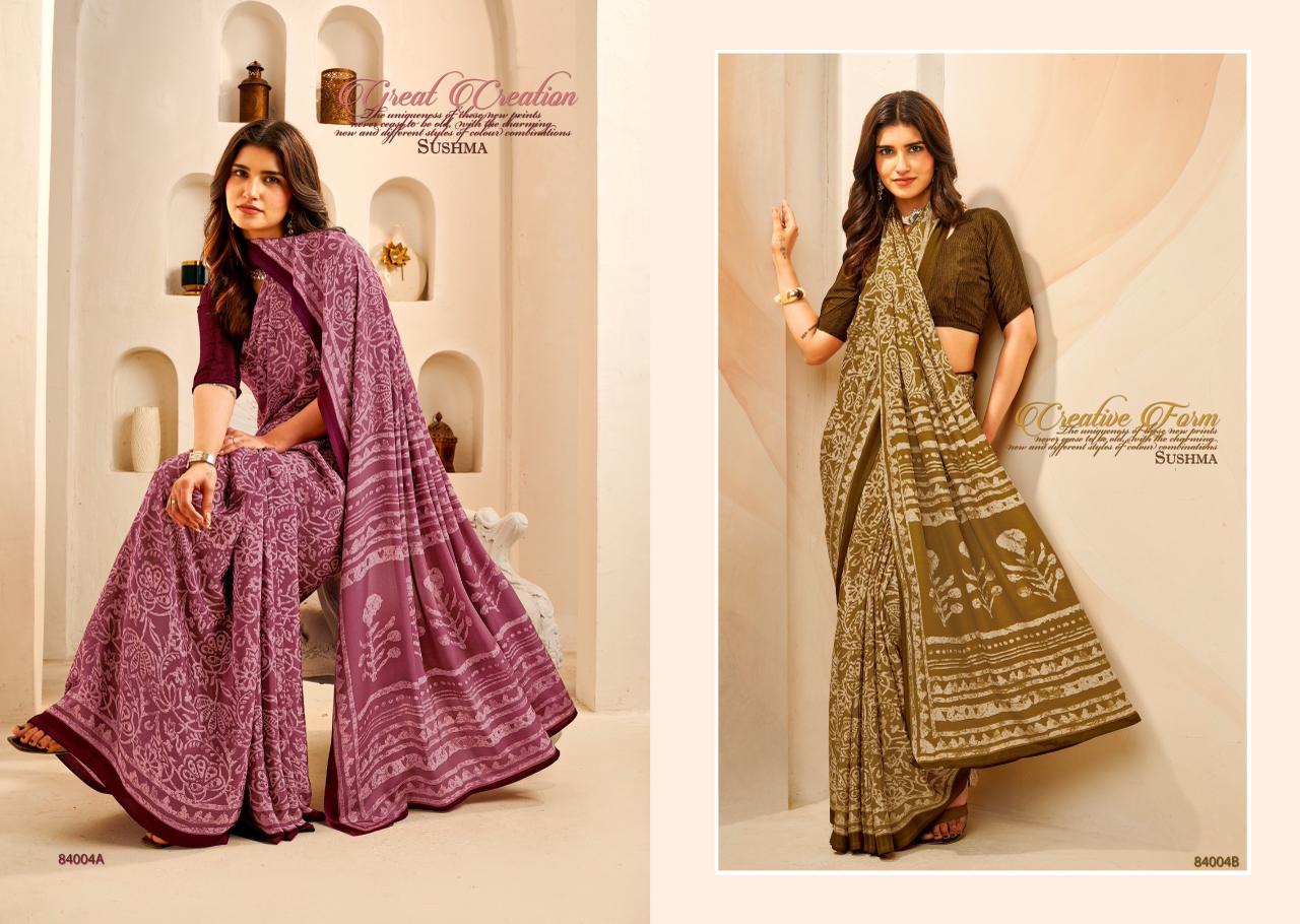 Seasons Sushma Crape Sarees Wholesale Price