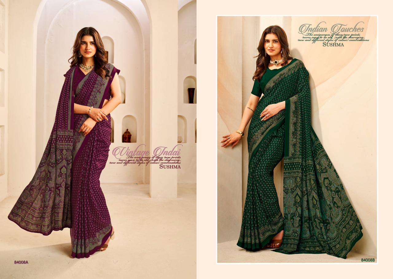 Seasons Sushma Crape Sarees Wholesale Price