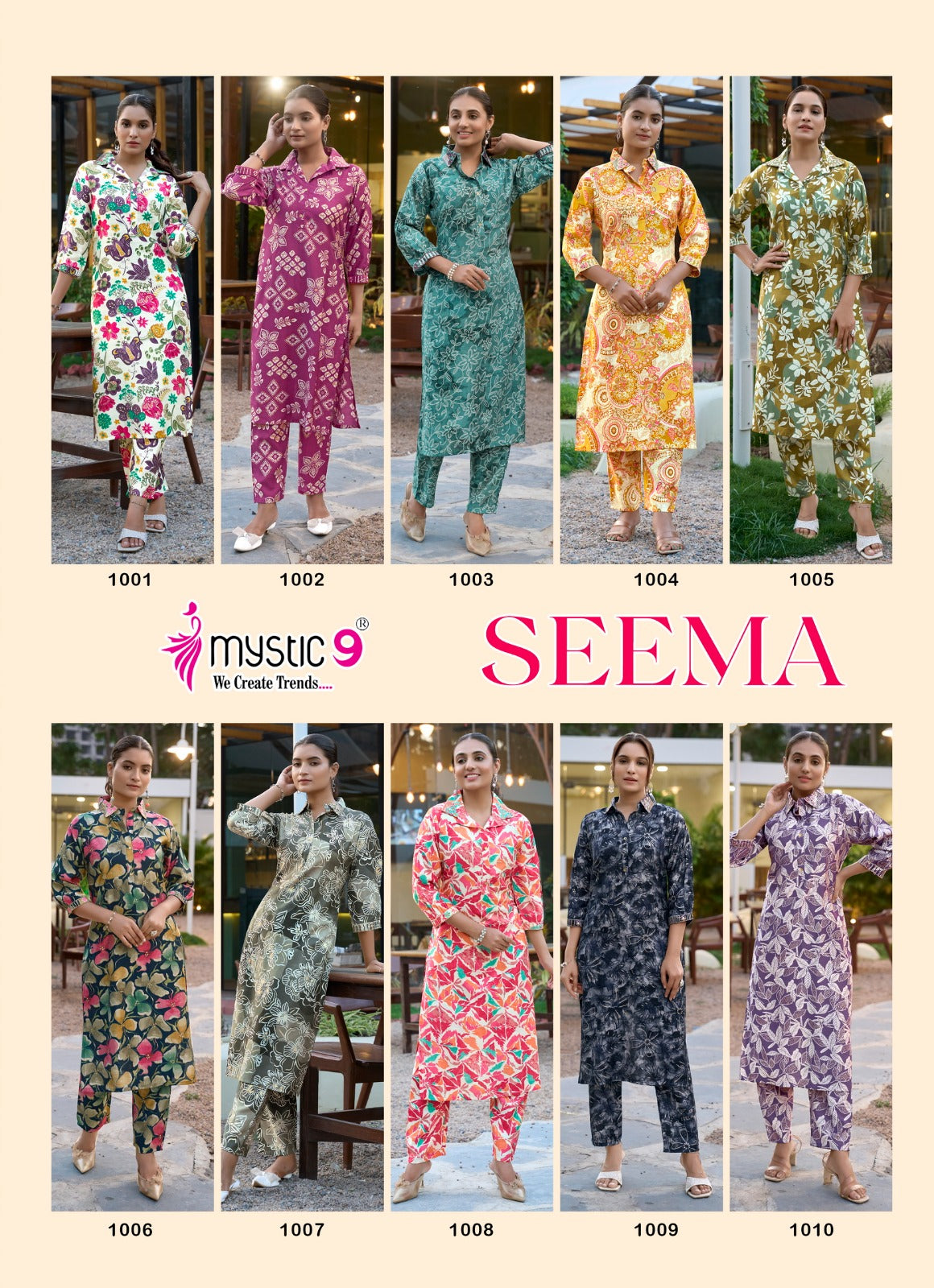 Seema Vol 1 Mystic 9 Vertican Co Ord Set Manufacturer Gujarat