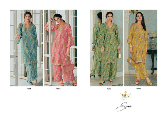 Seena Rang Fashion Pure Muslin Co Ord Set Wholesale Price