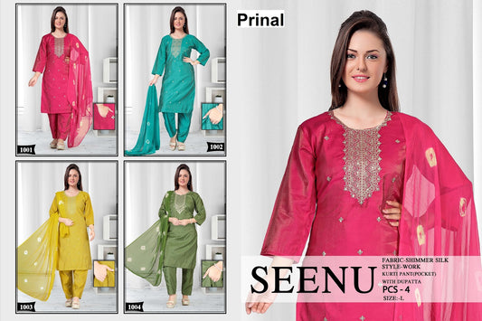 Seenu Prinal Simmer Readymade Pant Style Suits Supplier Ahmedabad