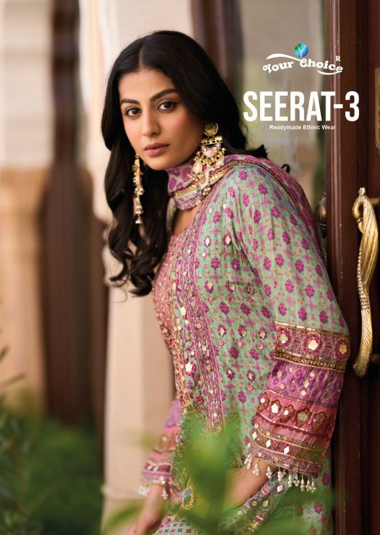 Seerat 3 Your Choice Chinon Pakistani Readymade Suits Supplier Ahmedabad
