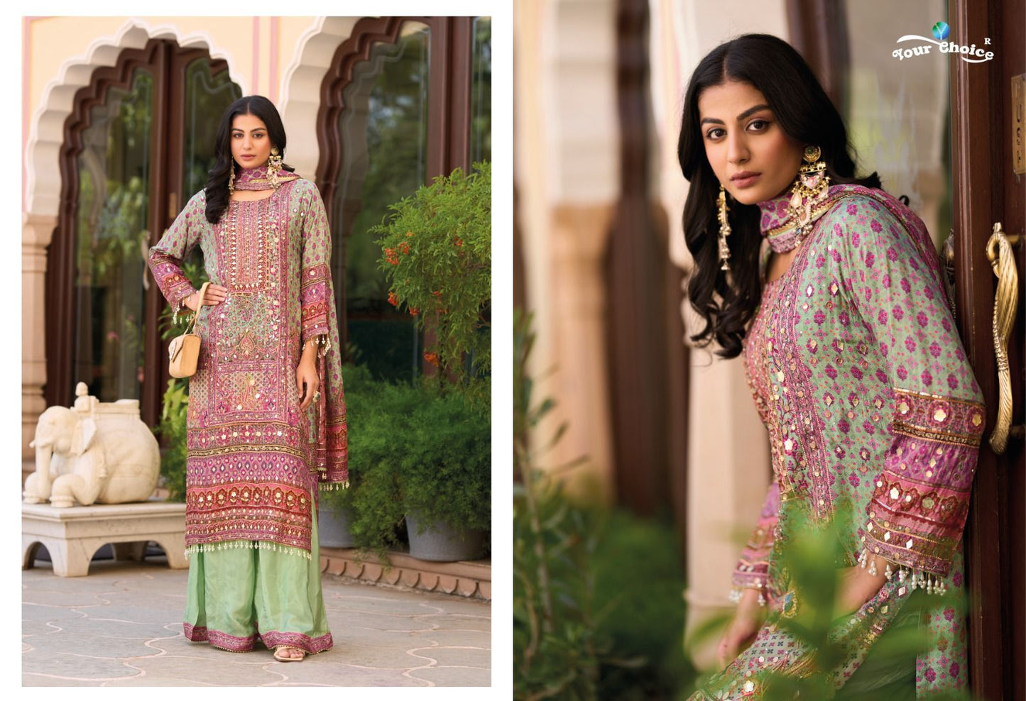 Seerat 3 Your Choice Chinon Pakistani Readymade Suits Supplier Ahmedabad