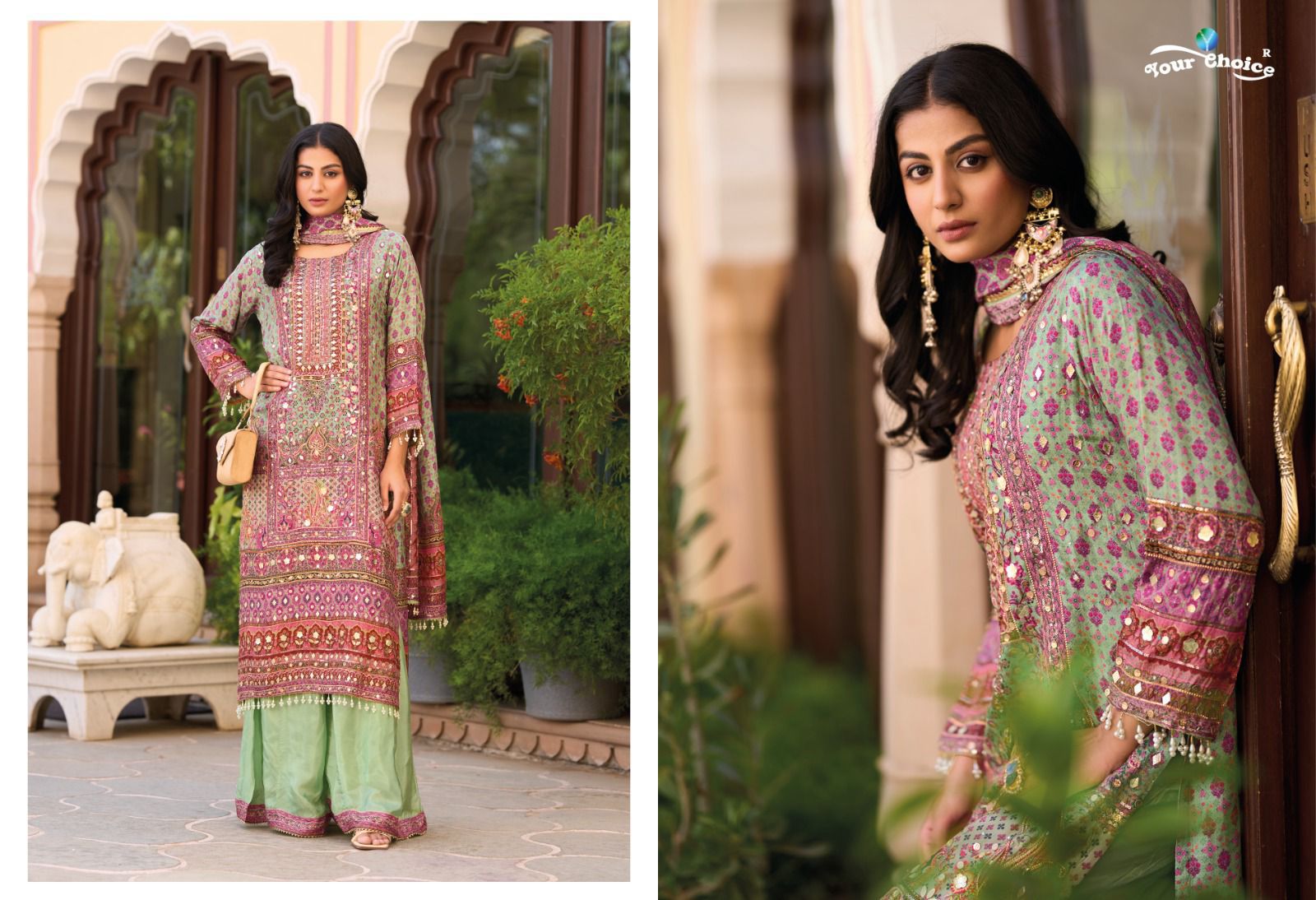 Seerat 3 Your Choice Chinon Pakistani Readymade Suits Supplier Ahmedabad