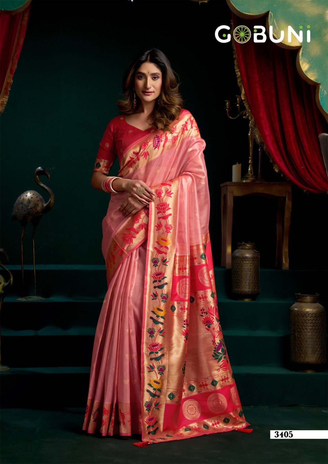 Seerat Gobuni Tissue Sarees Exporter India