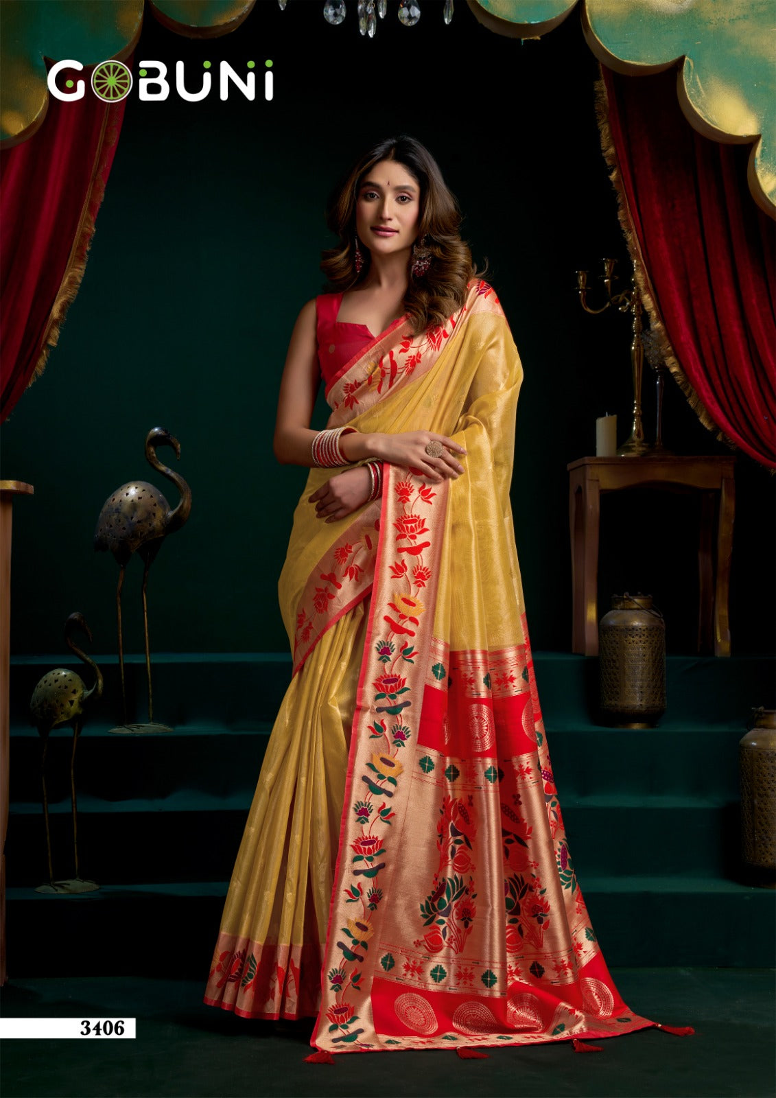 Seerat Gobuni Tissue Sarees Exporter India