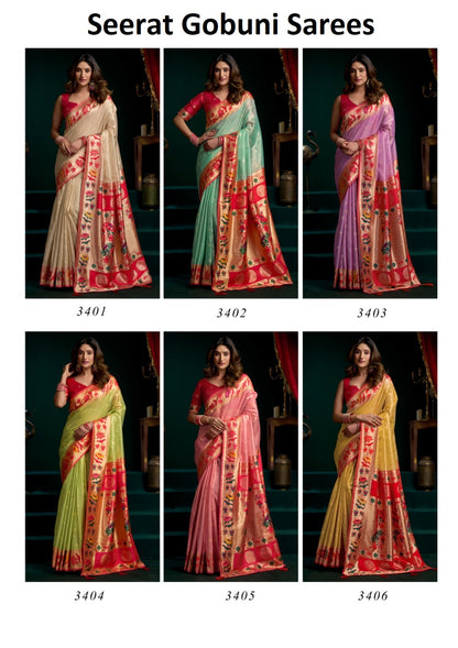 Seerat Gobuni Tissue Sarees Exporter India