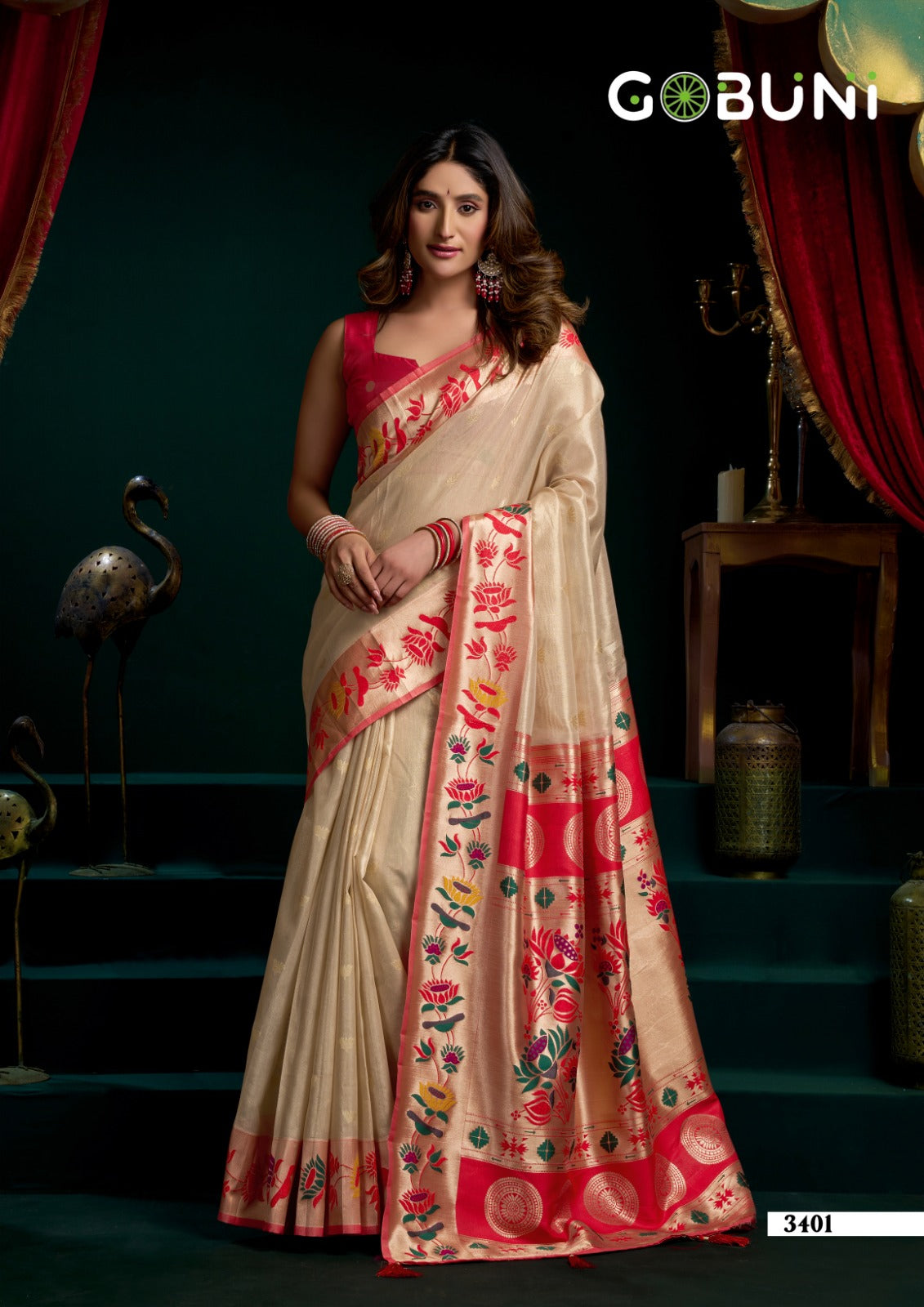 Seerat Gobuni Tissue Sarees Exporter India
