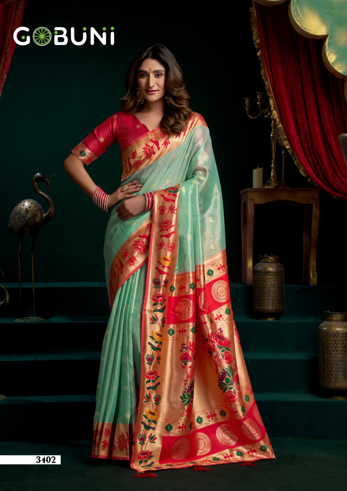 Seerat Gobuni Tissue Sarees Exporter India