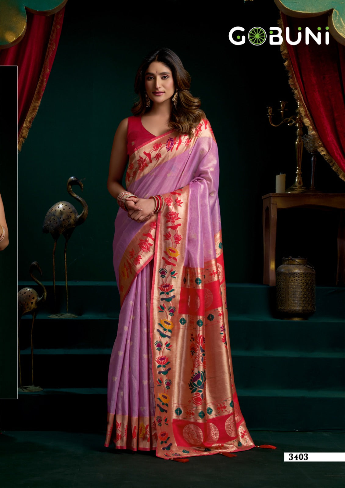 Seerat Gobuni Tissue Sarees Exporter India