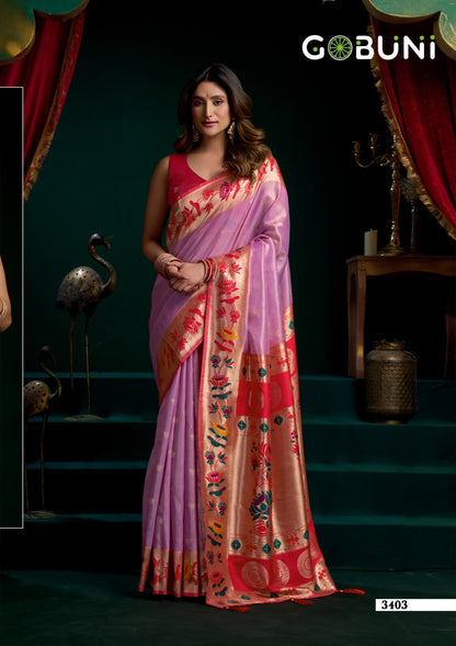 Seerat Gobuni Tissue Sarees Exporter India