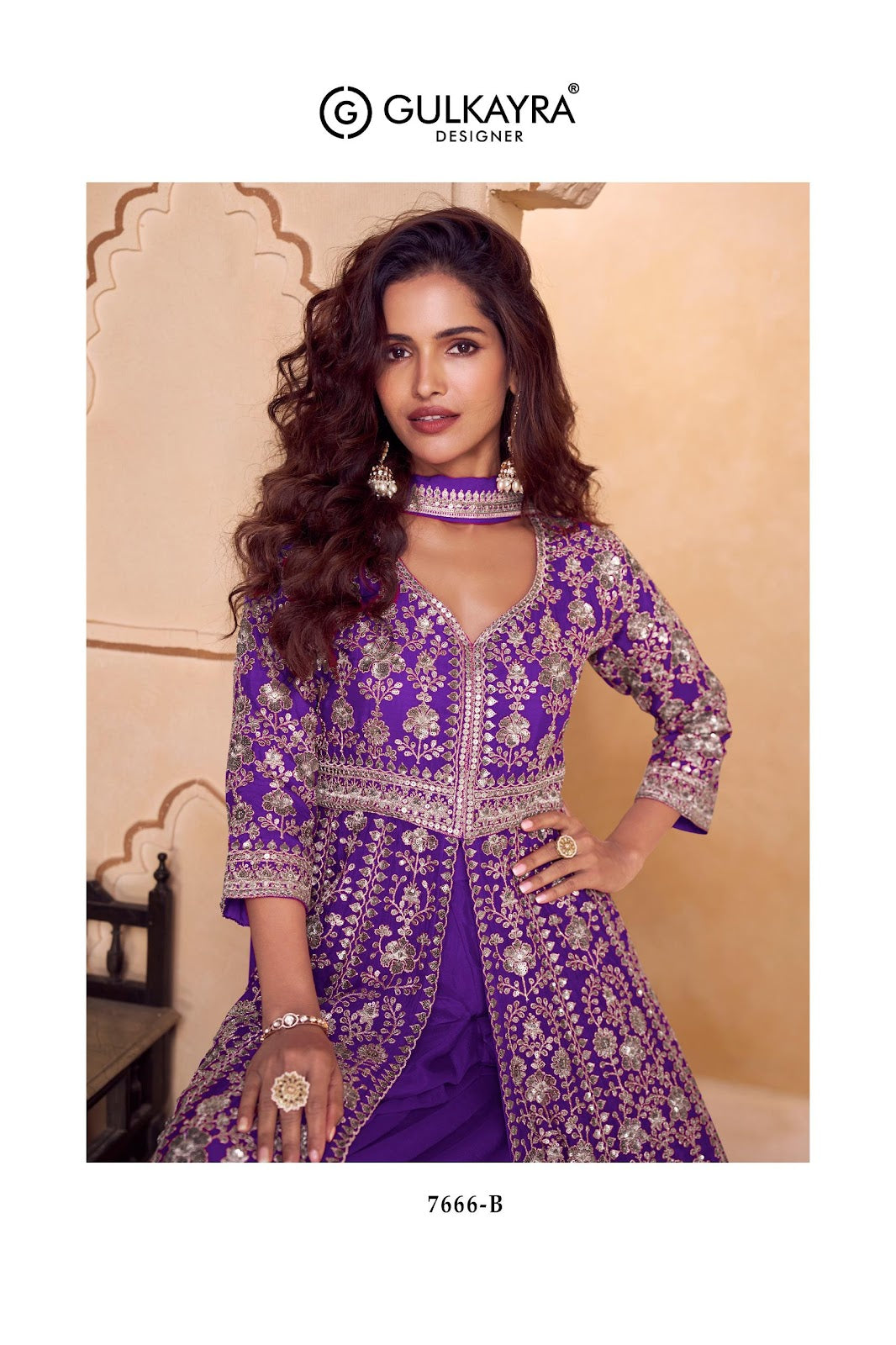 Seerat Gulkayra Designer Chinnon Readymade Plazzo Style Suits Exporter India