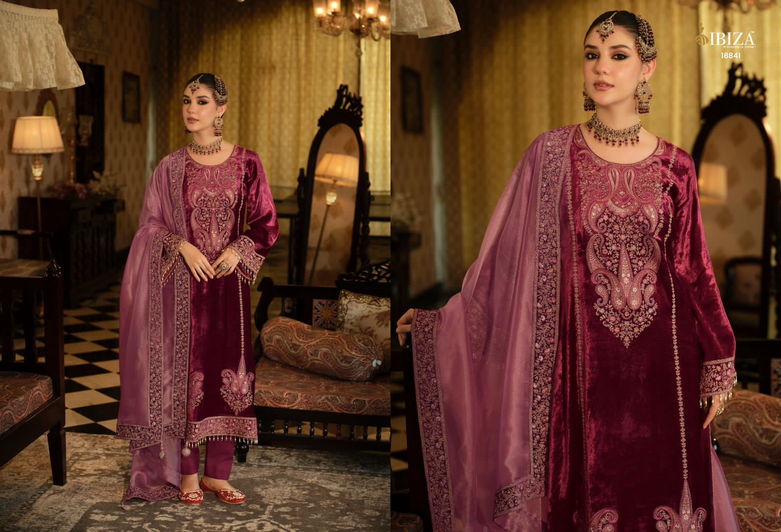 Seerat Ibiza Velvet Suits Exporter Ahmedabad