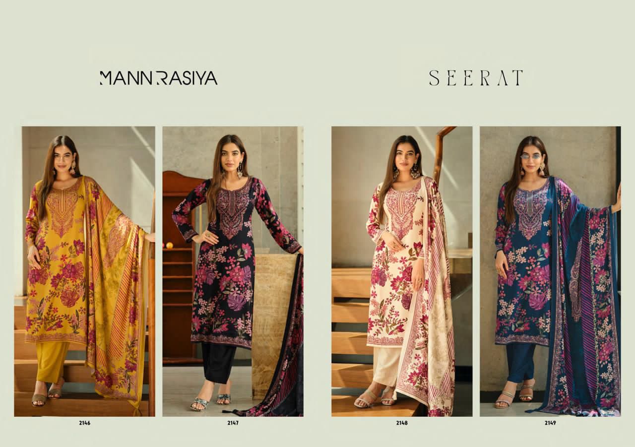 Seerat Mannrasiya Viscose Pashmina Suits Supplier India
