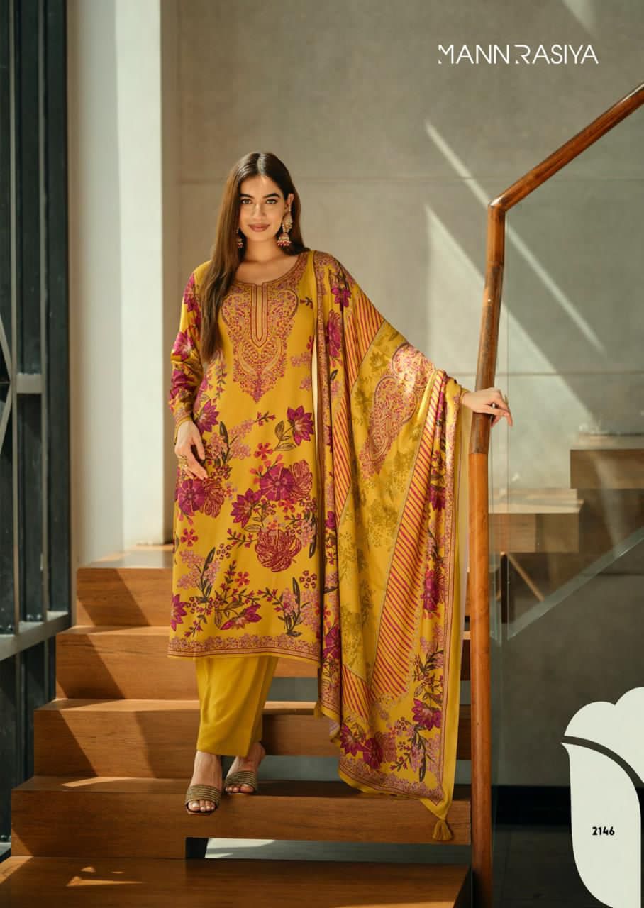 Seerat Mannrasiya Viscose Pashmina Suits Supplier India