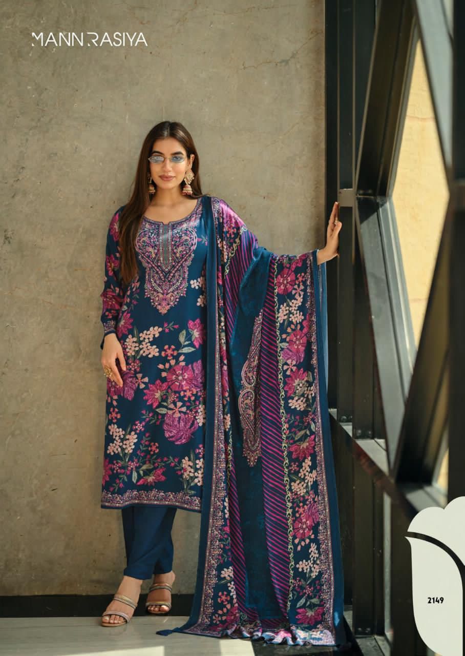 Seerat Mannrasiya Viscose Pashmina Suits Supplier India