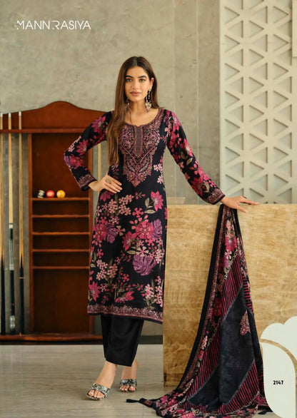 Seerat Mannrasiya Viscose Pashmina Suits Supplier India