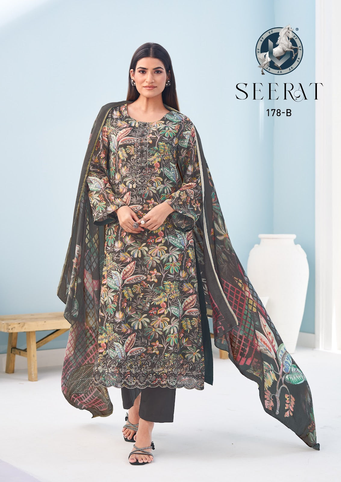 Seerat Vivek Pure Muslin Plazzo Style Suits Wholesale Rate